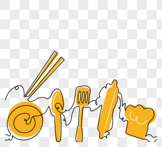 线色餐具筷子叉子高清图片