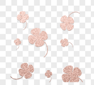 玫瑰金三叶草创意装饰图片