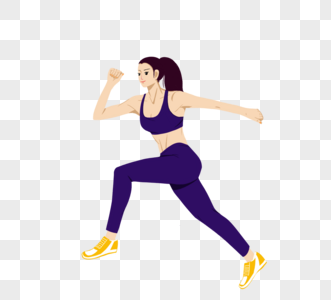 彩色跑步女人图片