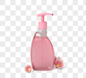 粉色洗手液瓶3d元素图片