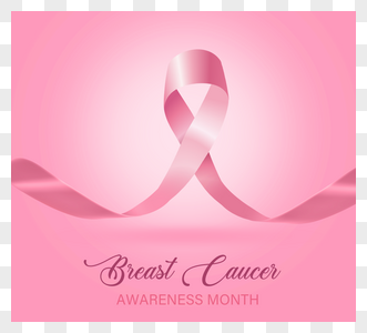 粉色丝带乳腺癌宣传标题图片图片
