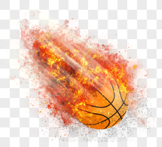 篮球运动着火图片