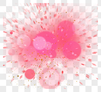 粉色渐变质感庆祝元素图片