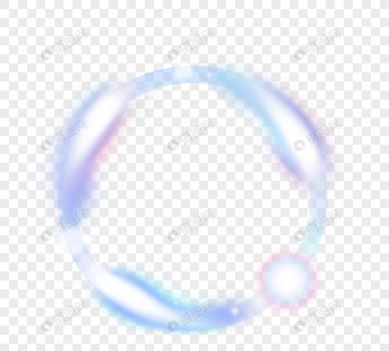 圆环形蓝紫色发光边框图片