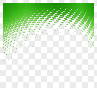 绿色曲线几何波点抽象元素图片