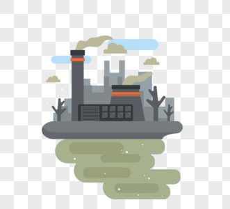 灰色环境污染物元素图片