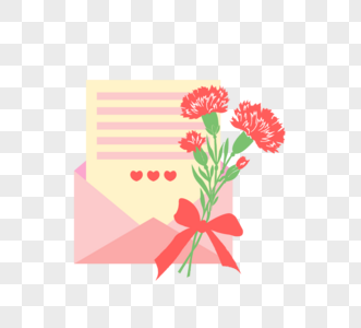 粉红色信封手褪色的花朵粉色铸件高清图片