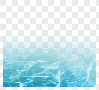 蓝色创意质感手绘泳池边框图片