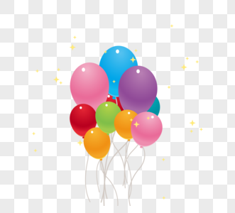 彩色气球生日派对气球图片