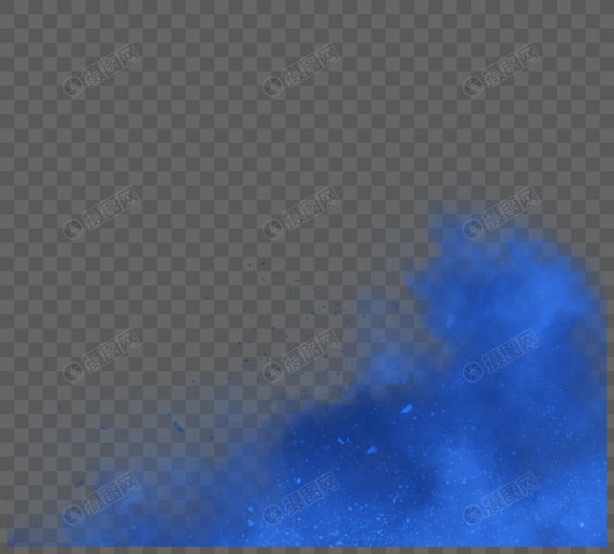 创意感手绘蓝色烟雾边框图片