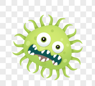 绿色怪物可怕病毒病菌图片
