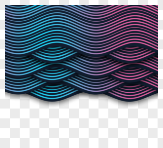 蓝色紫色简约质感波边框图片