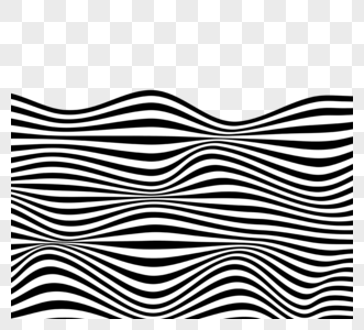 黑白波浪斑马纹海浪元素高清图片