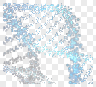 蓝色dna序列光点3d元素高清图片