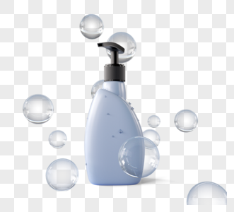 3d立体洗手液包装气泡元素图片