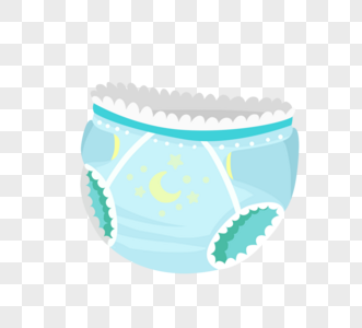 蓝色色婴儿纸尿裤尿不湿一次性母婴用品高清图片