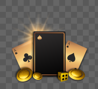 金色纹理扑克牌边框图片