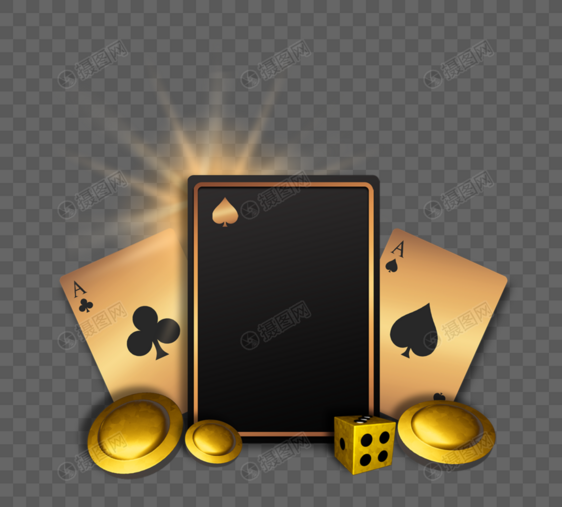 金色纹理扑克牌边框图片