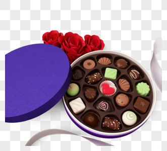 巧克力礼盒带状线夹高清图片