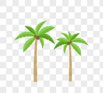 热带手绘椰子树热带树图片
