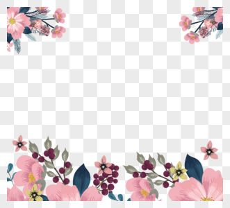 粉色花卉元素图片
