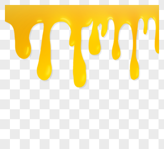 黄色流淌糖浆美食元素高清图片