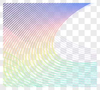 简单光效波纹曲线光晕元素图片