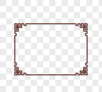 复古棕色边框素材图片
