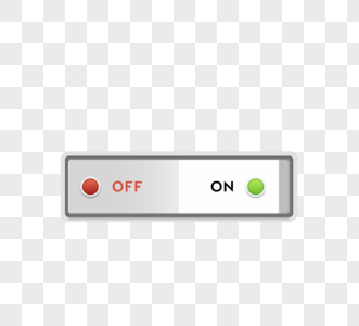 白色方形开关按钮元素图片