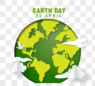 绿色地球日立体剪纸环保低碳图片
