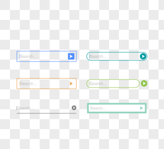 简约风格网页搜索框界面彩色高清图片素材