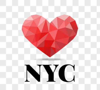 创意立体三角几何爱心NYC图片