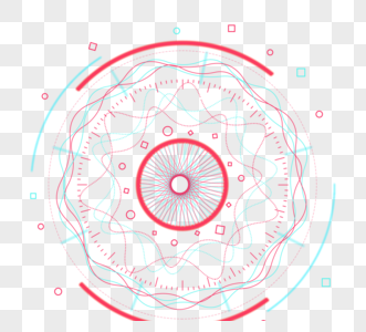 科技未来大数据波纹圆形几何图片