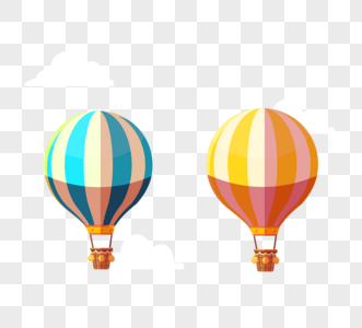 彩色卡通热气球图片