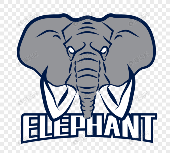 大象头像俱乐部图标图片