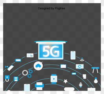 黑色5G互联网技术现场图片