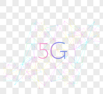 5G渐变彩色数据线条几何网络图片