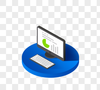办公电脑商业主题微立体icon图片