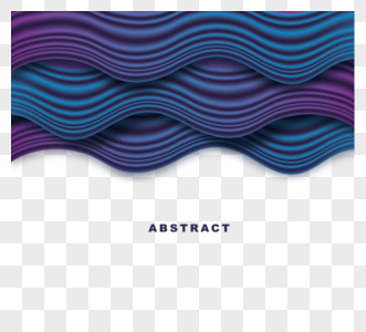 蓝紫色波浪流动质感边框图片