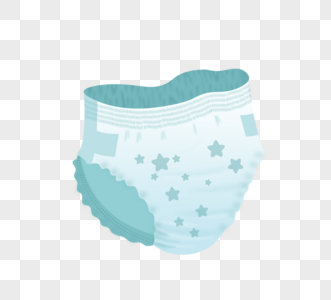 蓝色星星婴儿纸尿裤图片