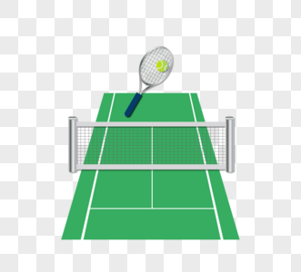 英国英式网球场网球拍网球创意元素图片