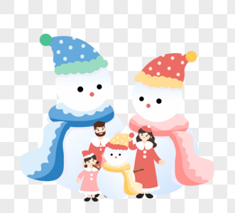平圣诞节礼物雪人图图片
