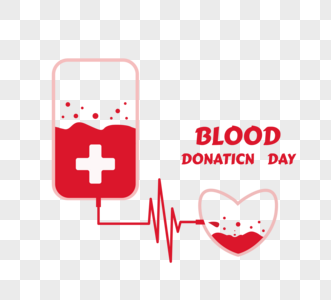 红色血液献血日图片