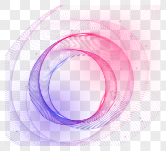 圆形环绕粒子效果元素图片