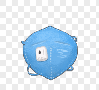 蓝色人造N95口罩一次性口罩图片
