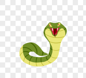 凶恶眼镜蛇手绘吐舌头的蛇高清图片