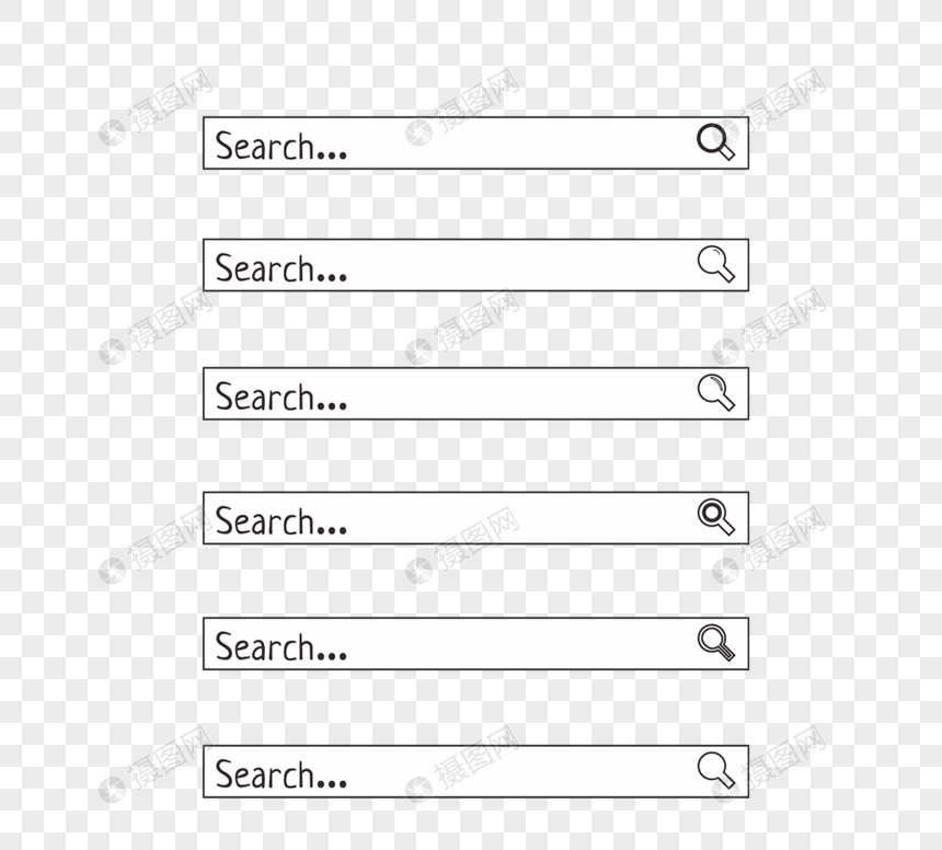 简约风格网页搜索框ui元素图片