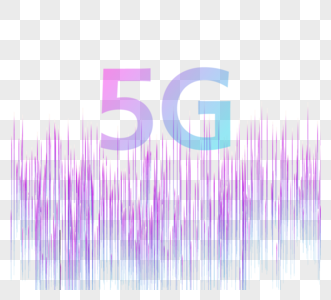 5G紫色数据线条网络传输图片