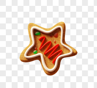 星星圣诞节饼干姜饼巧克力饼图片