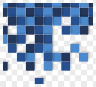 蓝色马赛克方形几何立体边框图片素材